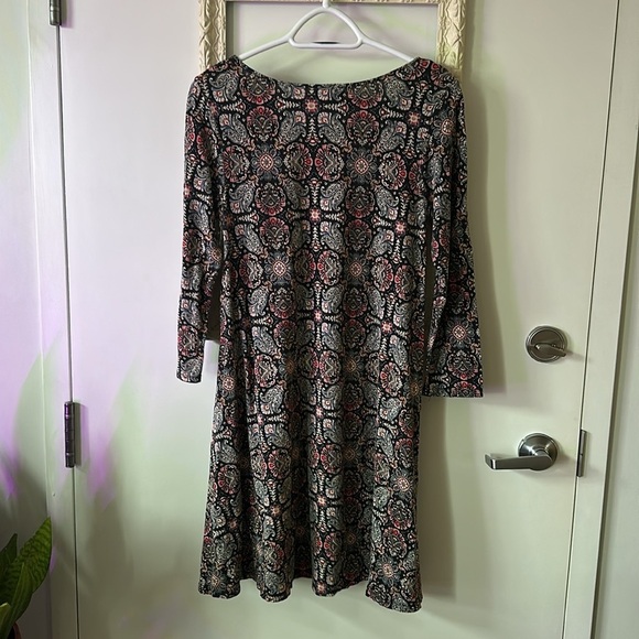 LILY MORGAN | Patterned 3/4 Long Sleeve Dress - Picture 6 of 8